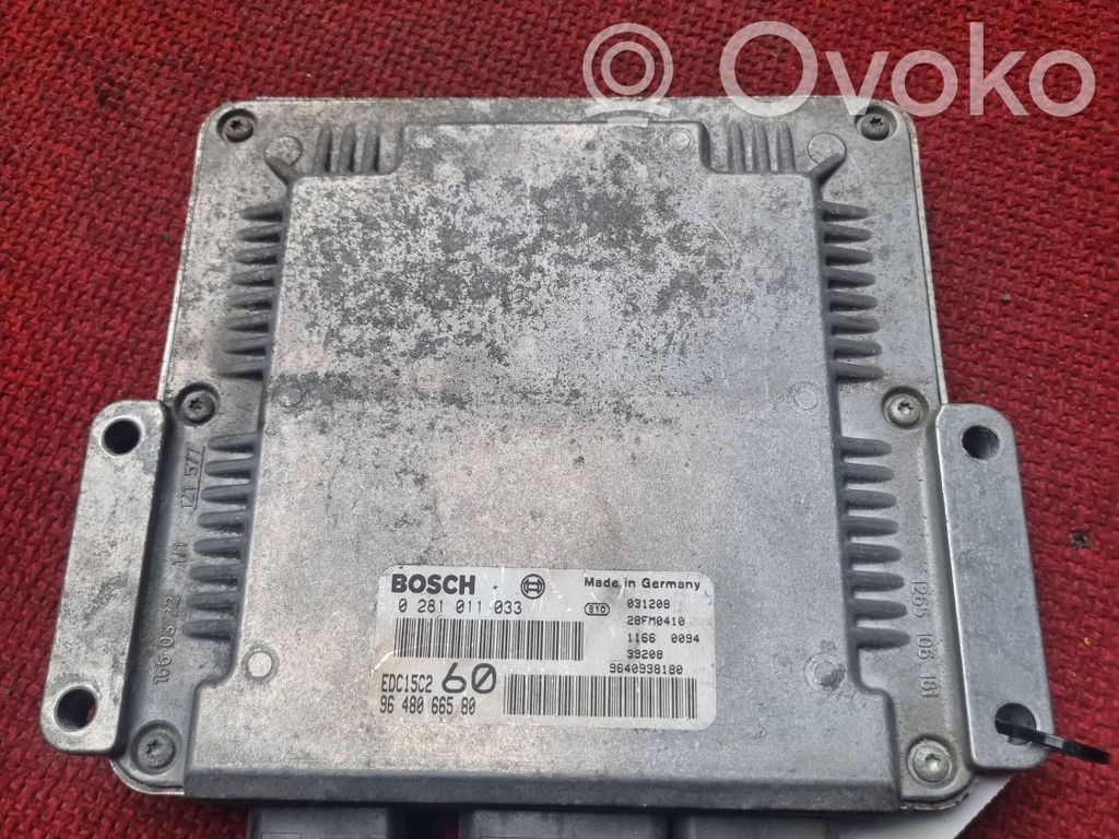 Engine control unit/module   9640938180,0281011033,9648066580