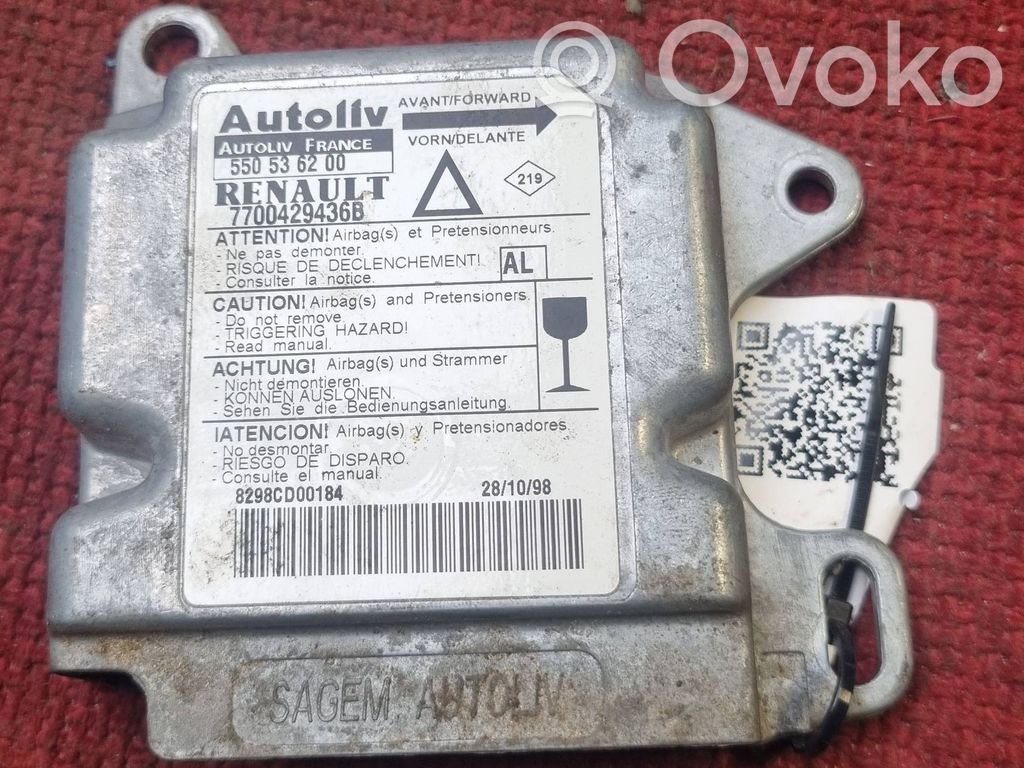 Renault Laguna I Airbag control unit/module 