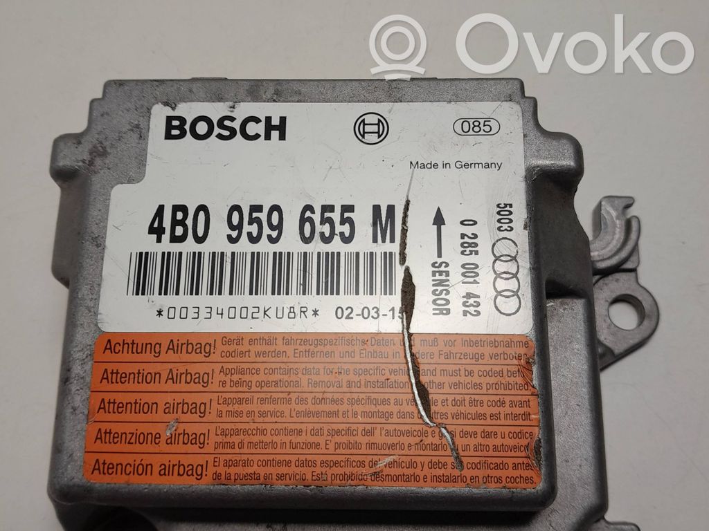Airbag control unit/module   4B0959655M,00334002KU8R