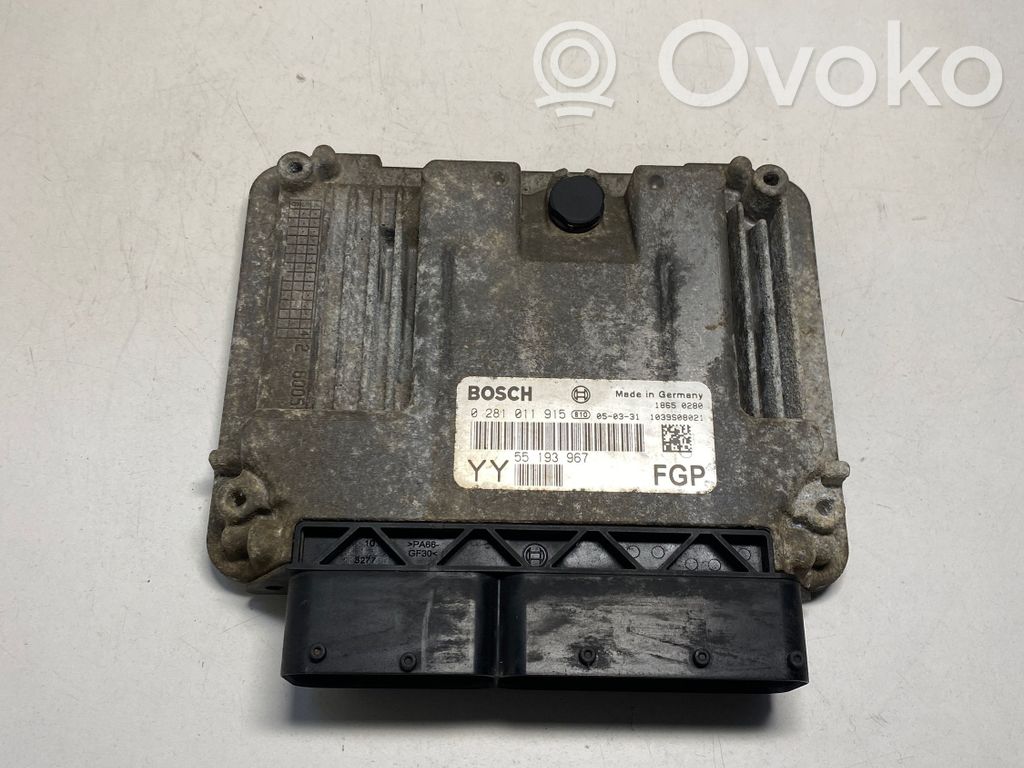 Engine control unit/module   55193967,1039S00021,0281011915