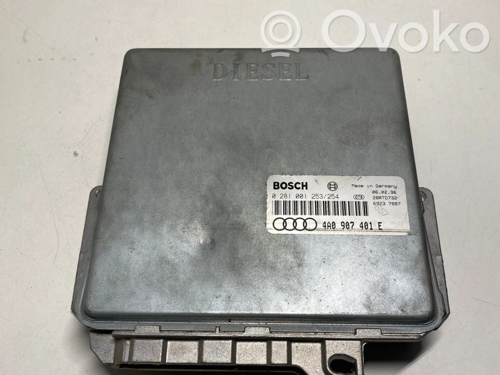 Engine control unit/module   4A0907401E,28RTD732,0281001253