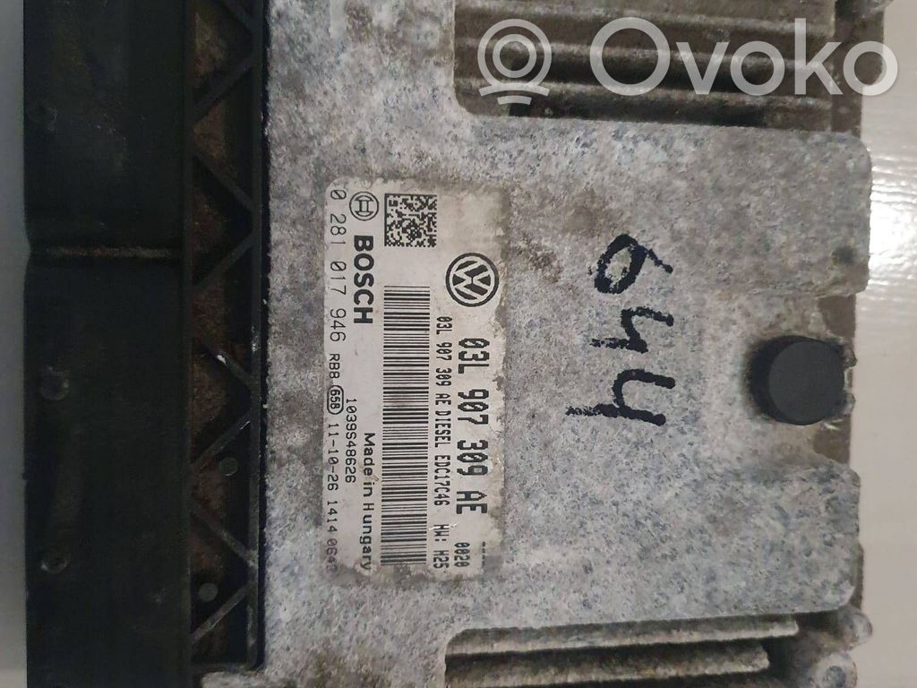 Engine control unit/module   03L907309AE,0281017946