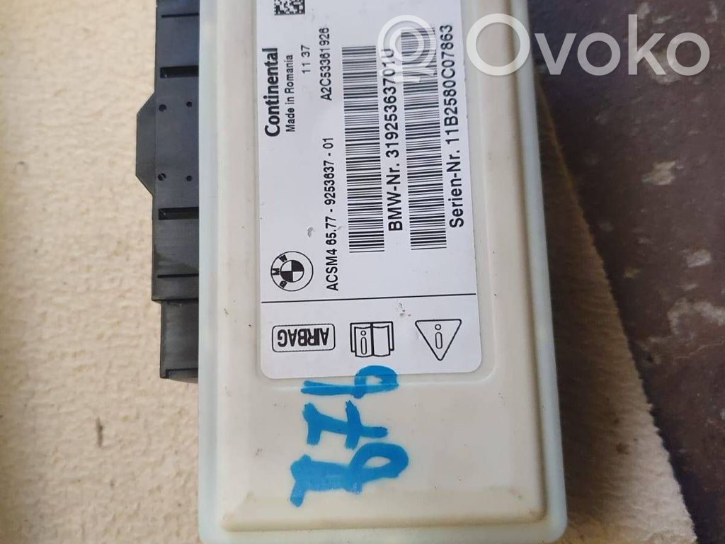 Sterownik / Moduł Airbag   9253637,A2C53361926,11B2580C07863,31925363701U