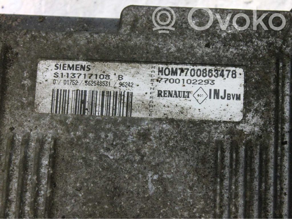 Unité de commande / module d'injection   7700863478,S113717108B