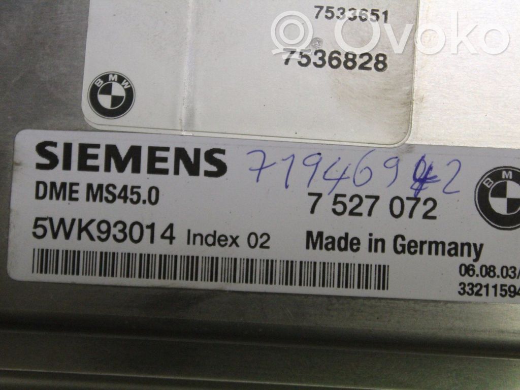 BMW X3 E83 Įpurškimo valdymo blokas 