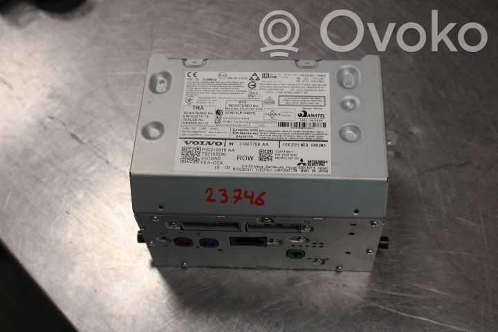 Volvo S90, V90 Panel / Radioodtwarzacz CD/DVD/GPS 
