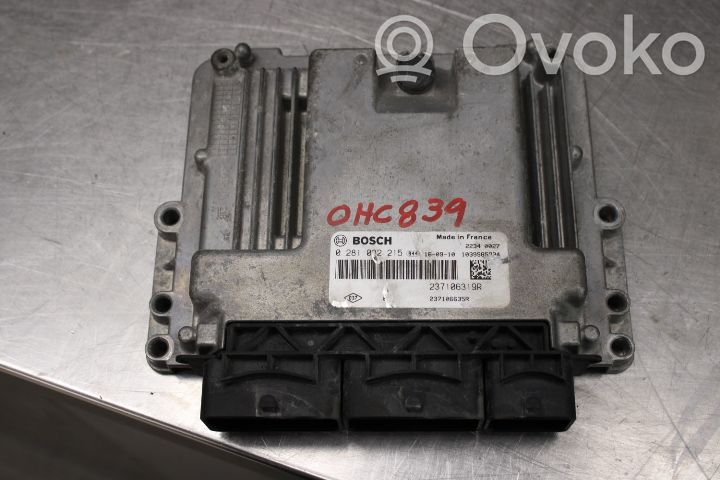 Unité de commande / module d'injection   0281032215,237106319R