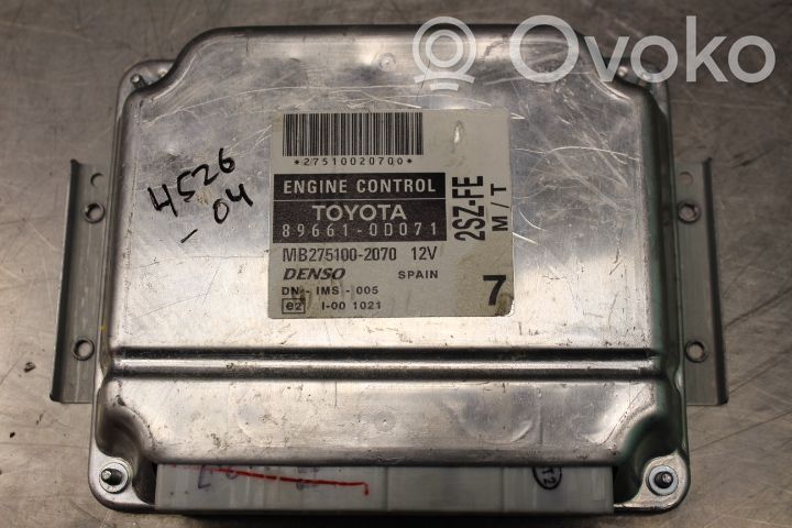Toyota Yaris Injection control unit/module 