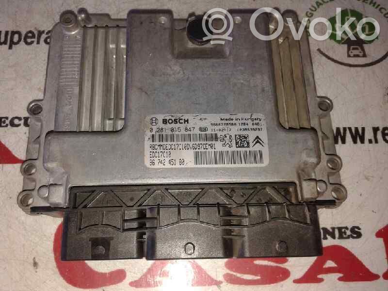 Engine control unit/module   0281015847,EDC17C10,9674245180