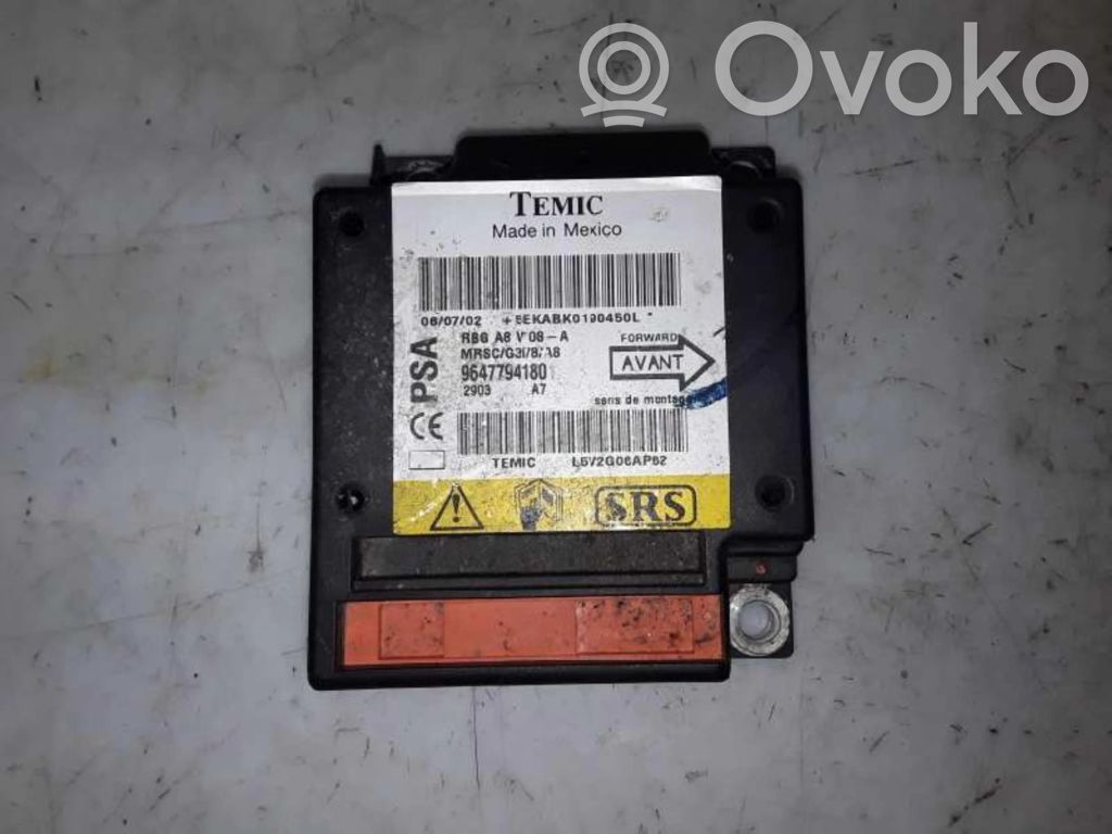 Centralina/modulo airbag   9647794180