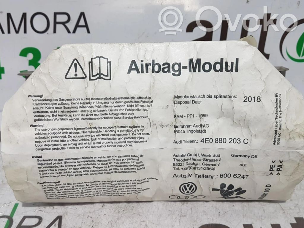 Audi A8 S8 D3 4E Airbag de la puerta delantera 
