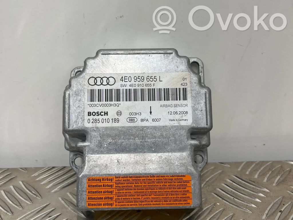 Audi A8 S8 D3 4E Airbag control unit/module 