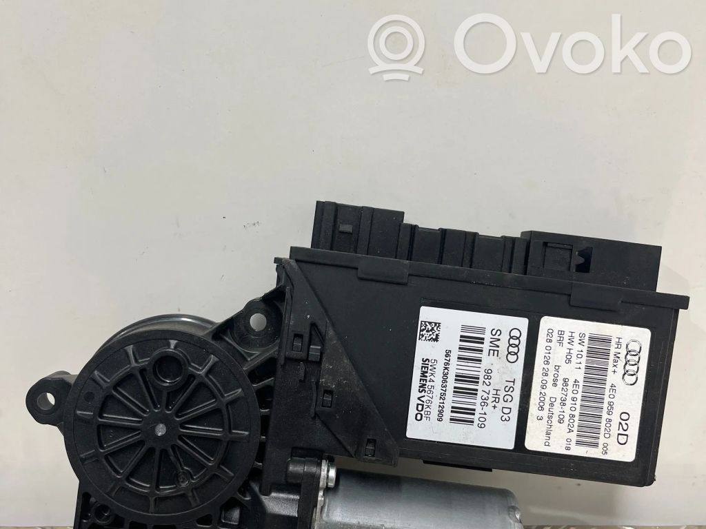 Audi A8 S8 D3 4E Rear door window regulator motor 