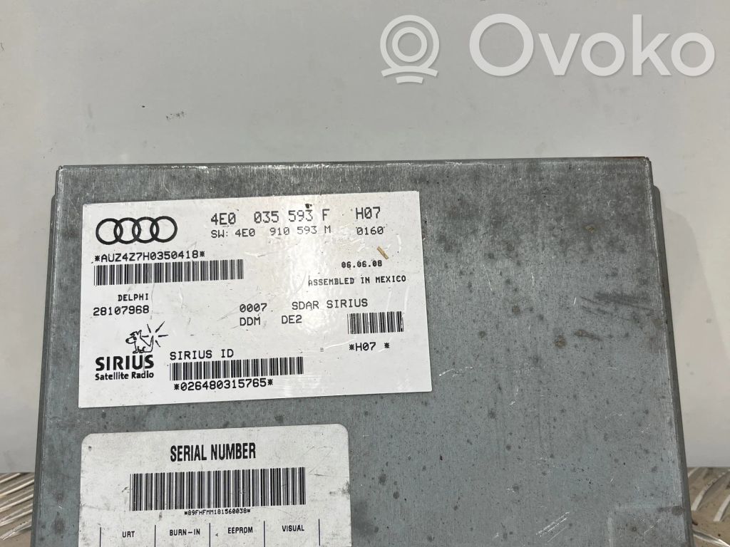 Audi A8 S8 D3 4E Multimediju kontrolieris 