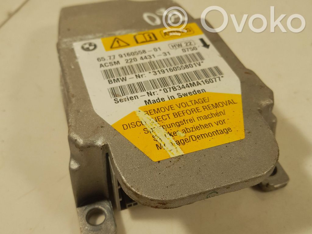 Module de contrôle airbag   31916055801V,9160558,220443131,07B344MA16077