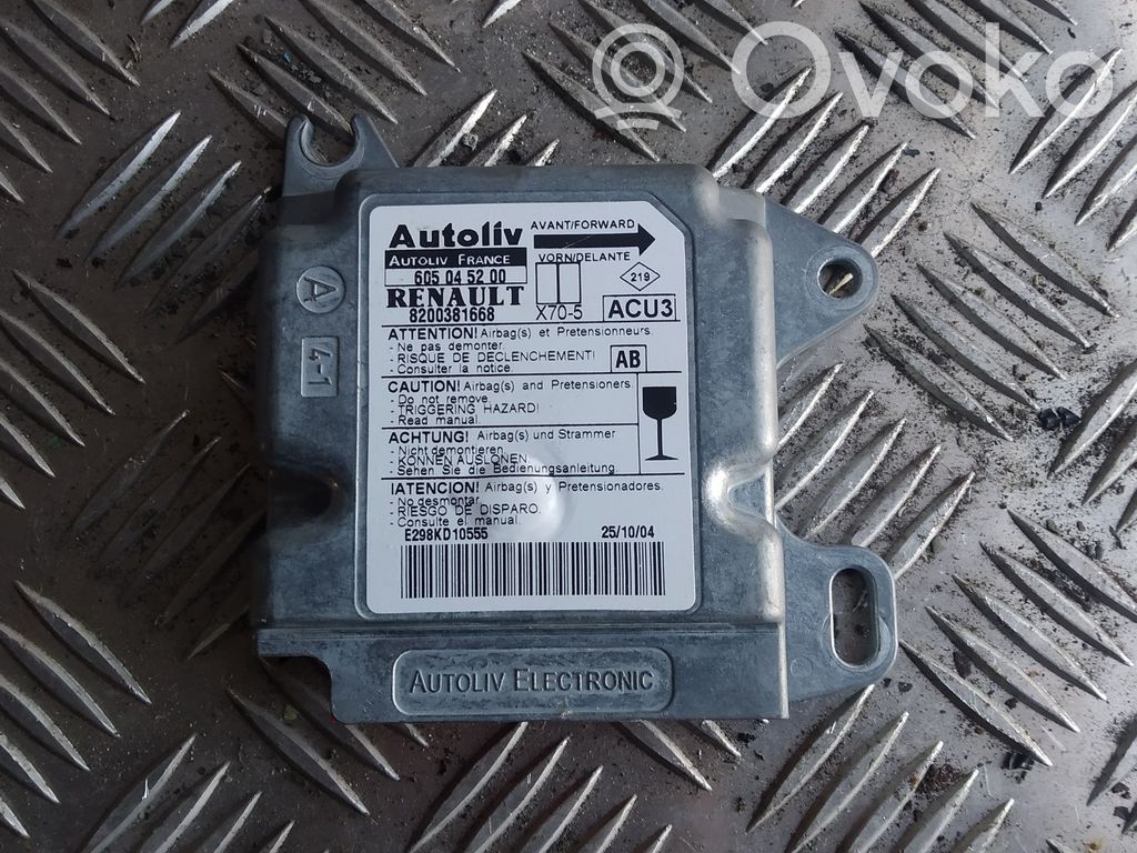 Opel Movano A Airbag control unit/module 