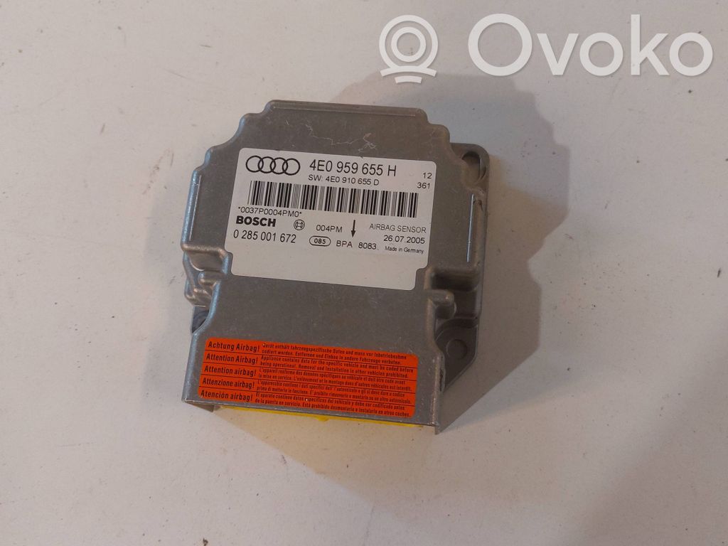 Audi A8 S8 D3 4E Sterownik / Moduł Airbag 