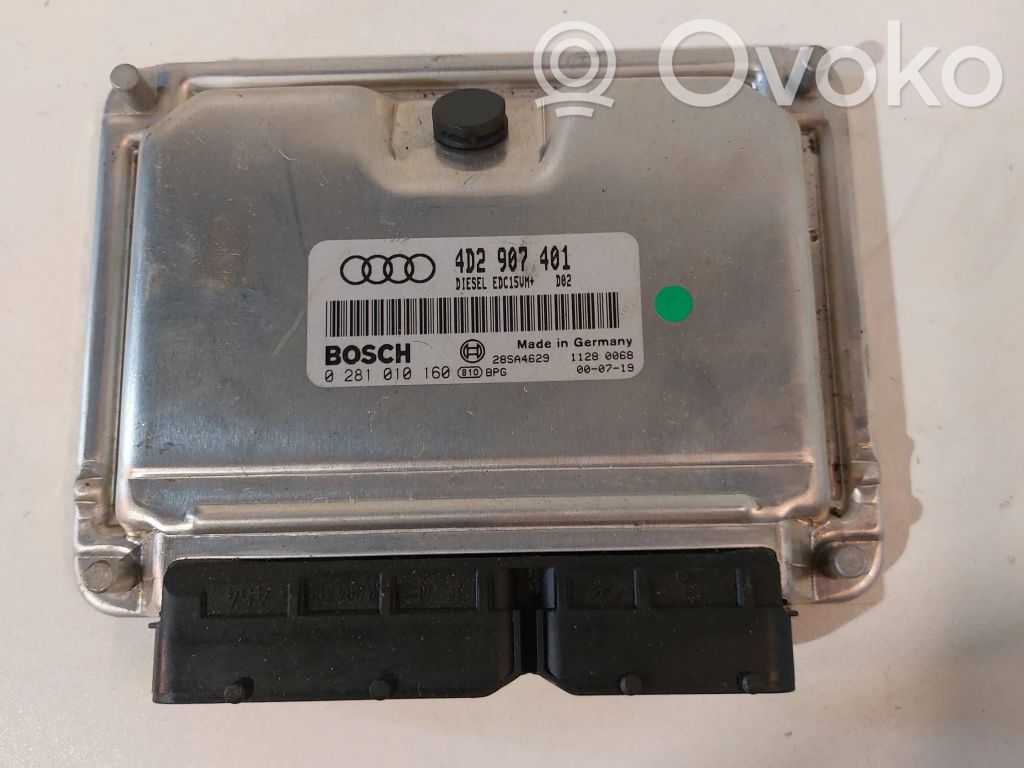 Engine control unit/module   4D2907401,28SA4629,0281010160