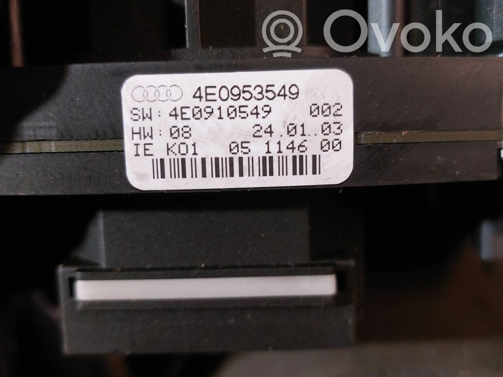 Audi A8 S8 D3 4E Wiper turn signal indicator stalk/switch 