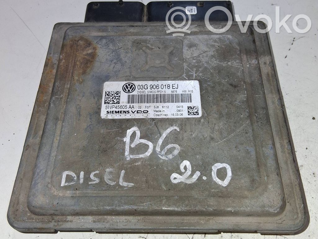 Engine control unit/module   03G906018EJ,5WP45605AA