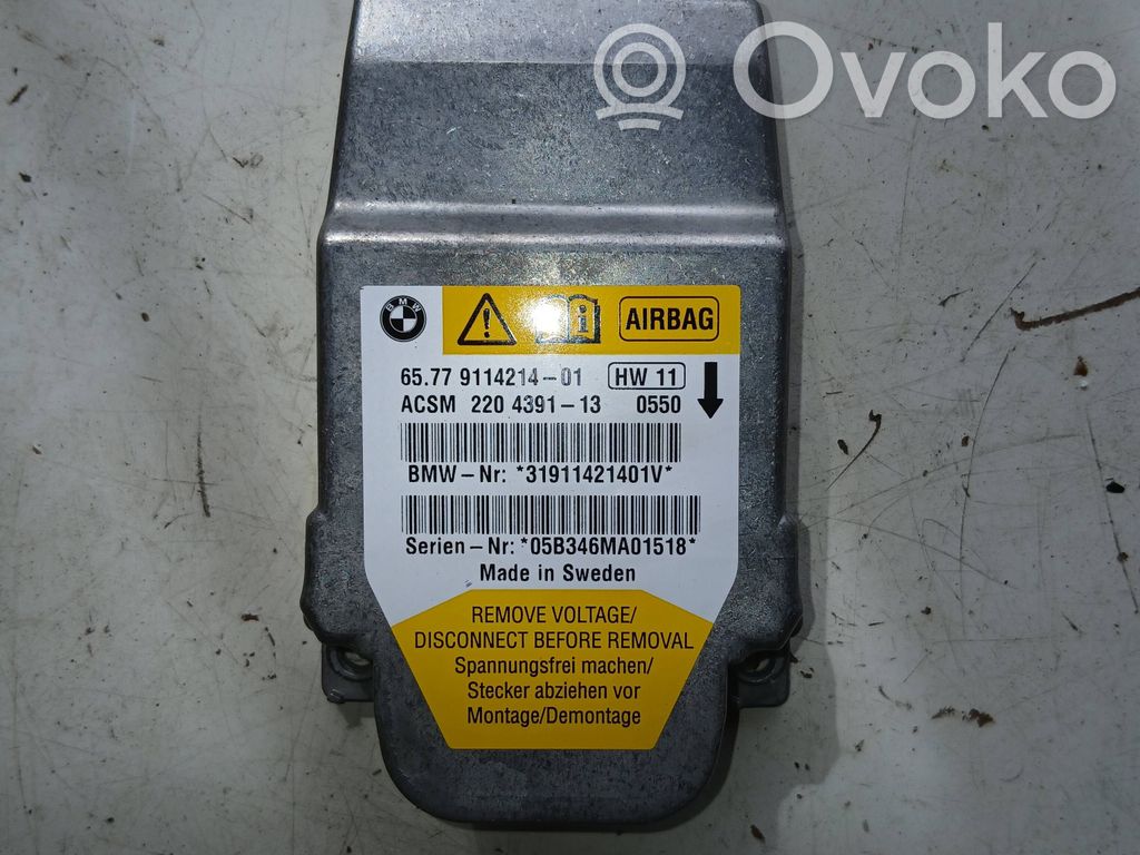 Airbag control unit/module   9114214,31911421401V,2204391