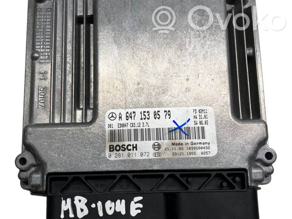 Engine control unit/module   A6471530579,1039S00432,0281011072
