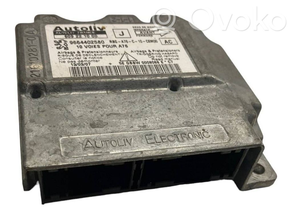 Peugeot 207 Airbag control unit/module 