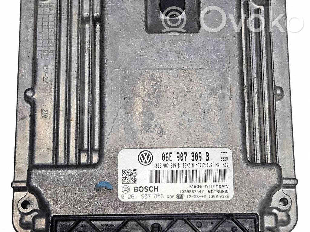 Engine control unit/module   06E907309B,0261S07853,06E907309B