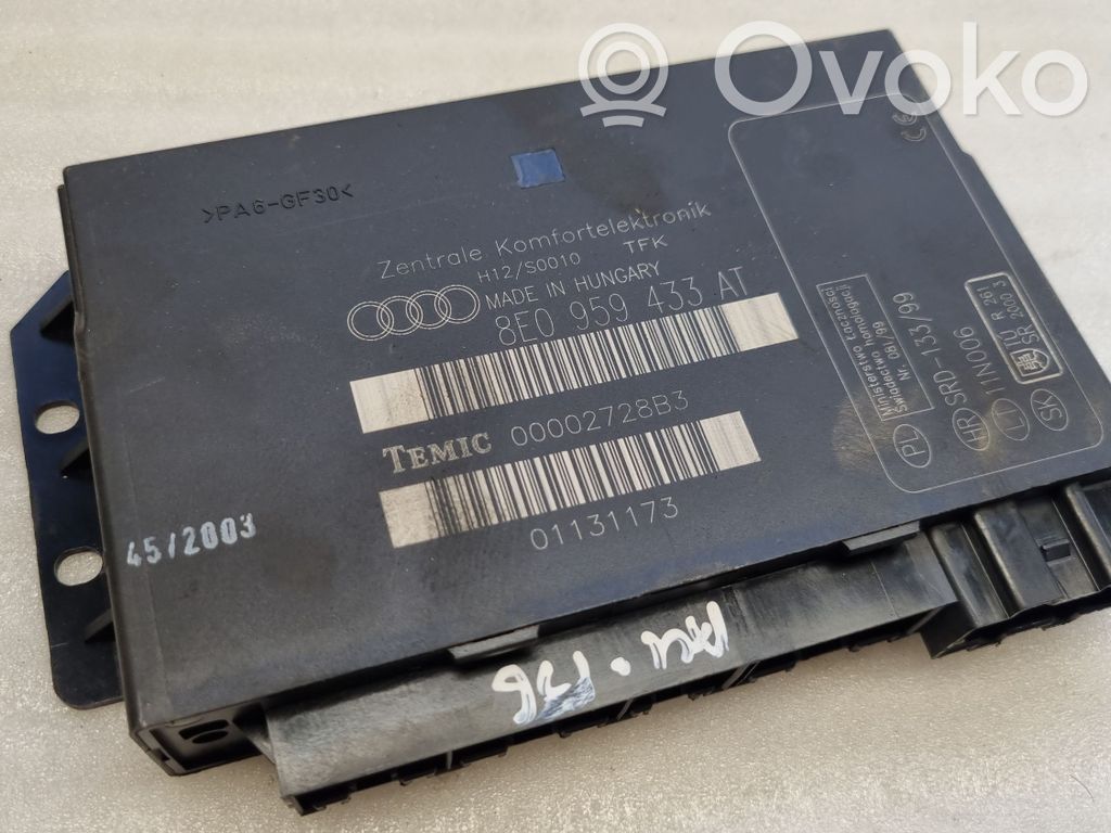 Audi A4 S4 B6 8E 8H Mukavuusmoduuli 