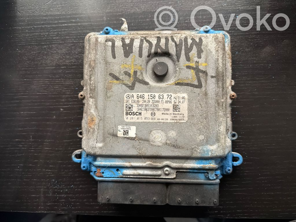 Engine control unit/module   A6461506372,0281015053,3349219051016203