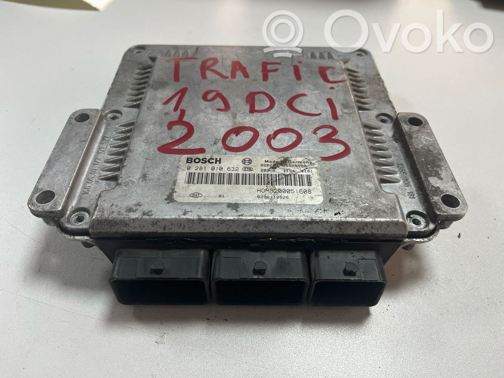 Engine control unit/module   0281010632,8200051608,8200118526