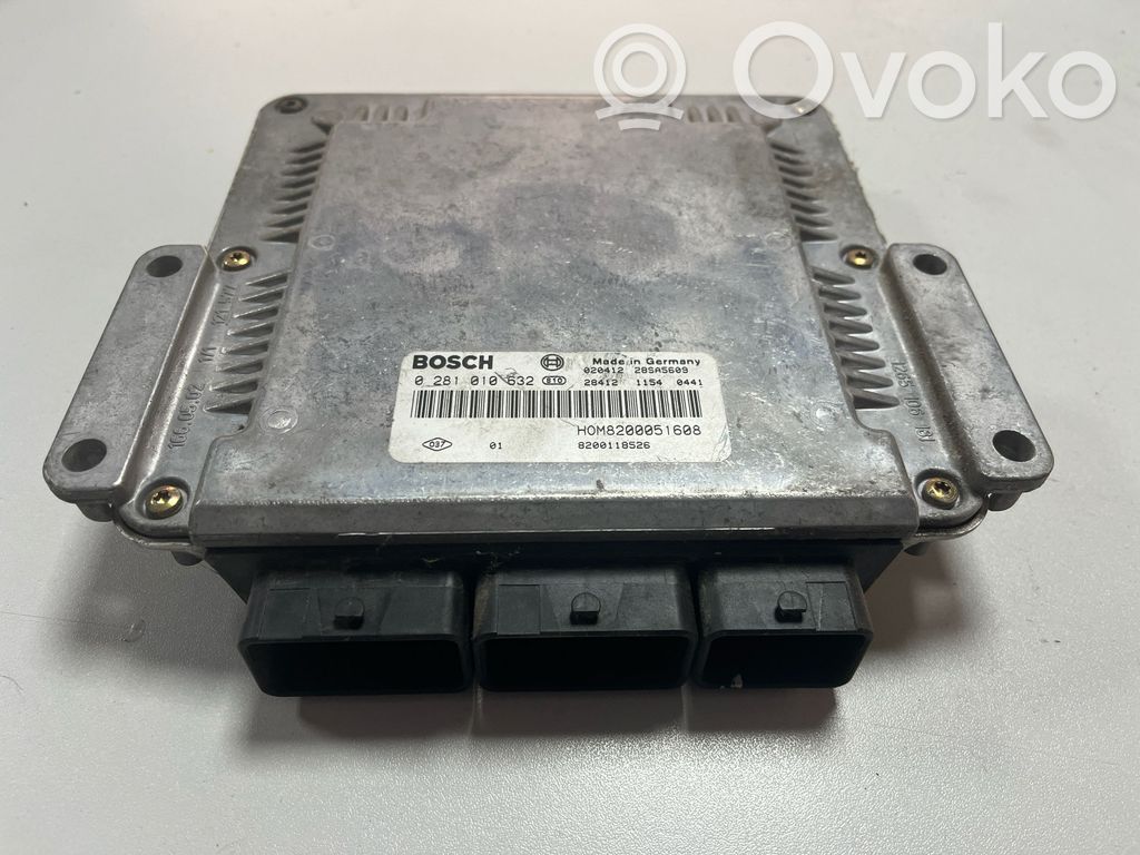 Engine control unit/module   0281010632,8200051608,8200118526