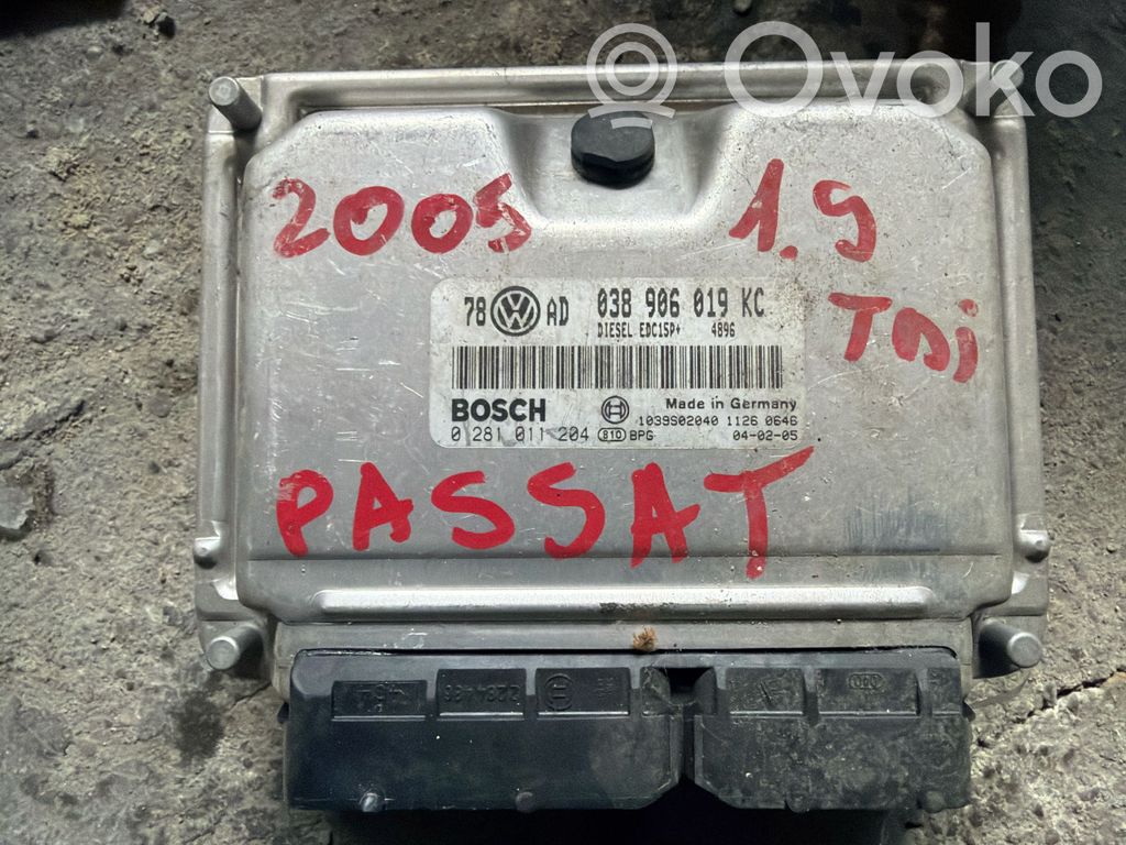 Engine control unit/module   038906019KC,0281011204,1039S02040
