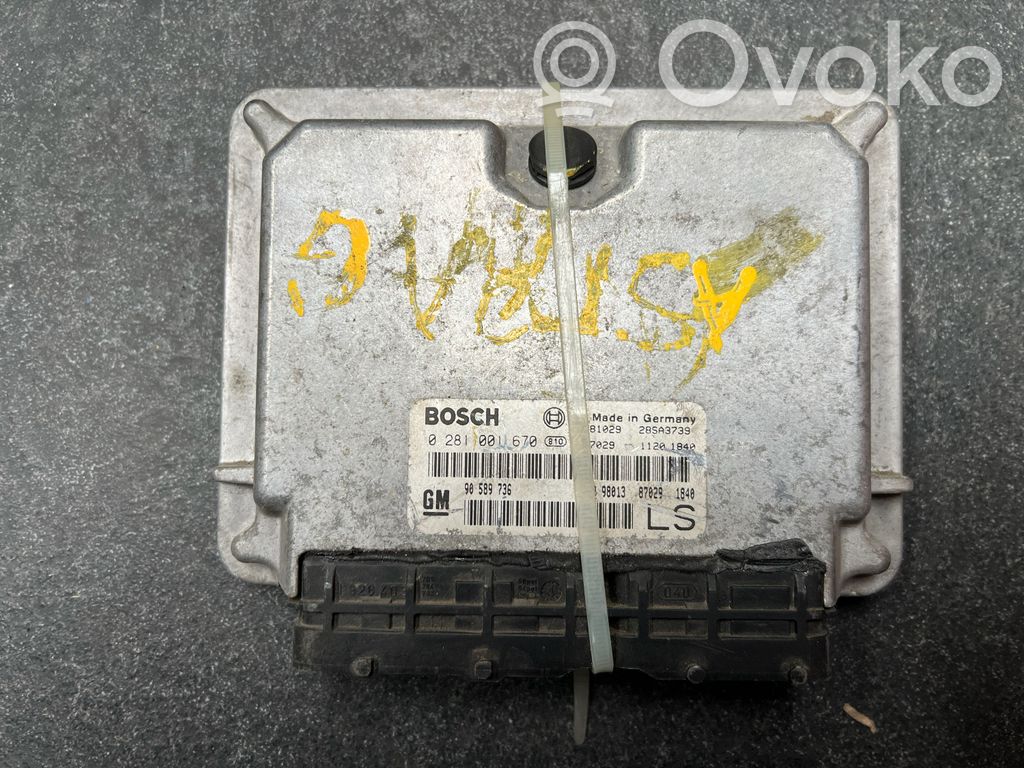 Engine control unit/module   90589736,0281001670
