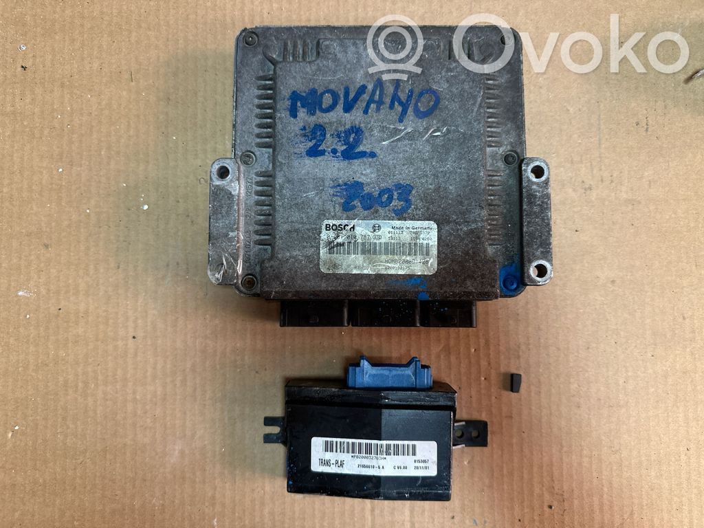Opel Movano A Engine ECU kit and lock set 