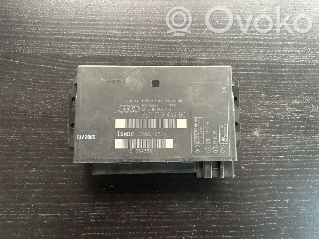 Audi A4 S4 B6 8E 8H Mukavuusmoduuli 