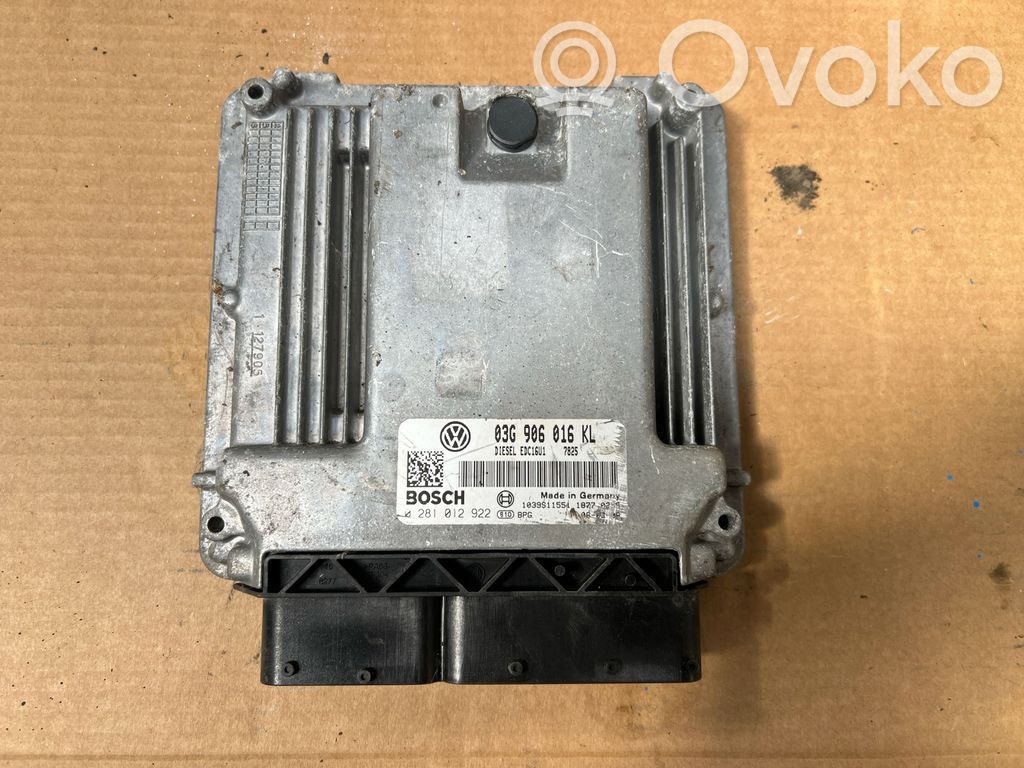 Engine control unit/module   03G906016KL,0281012922,1039S11551