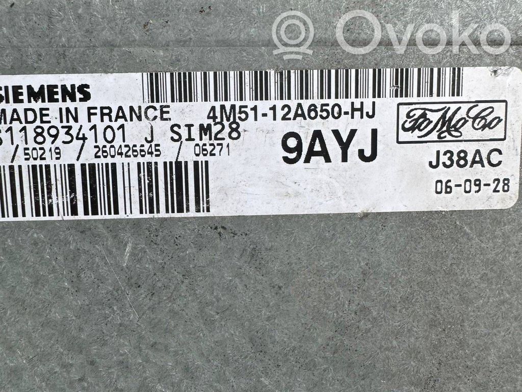 Unidad de control/módulo del motor   4M5112A650HJ,118934101