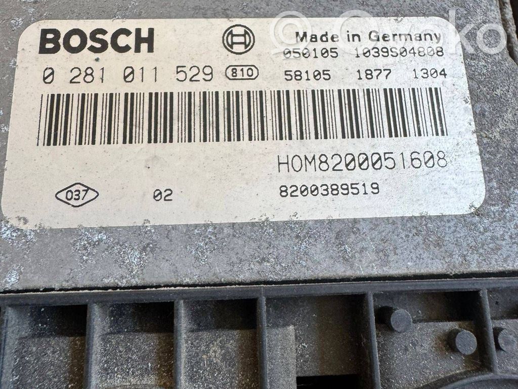 Engine control unit/module   8200389519,0281011529,1039S04808
