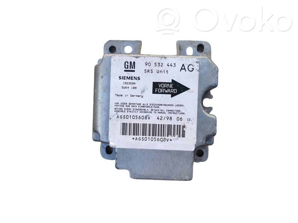 Opel Corsa C Airbag control unit/module 