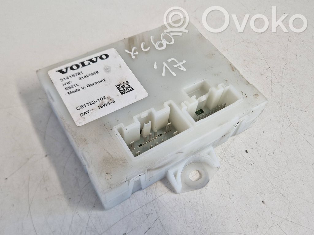 Volvo XC60 Tailgate/trunk control unit/module 