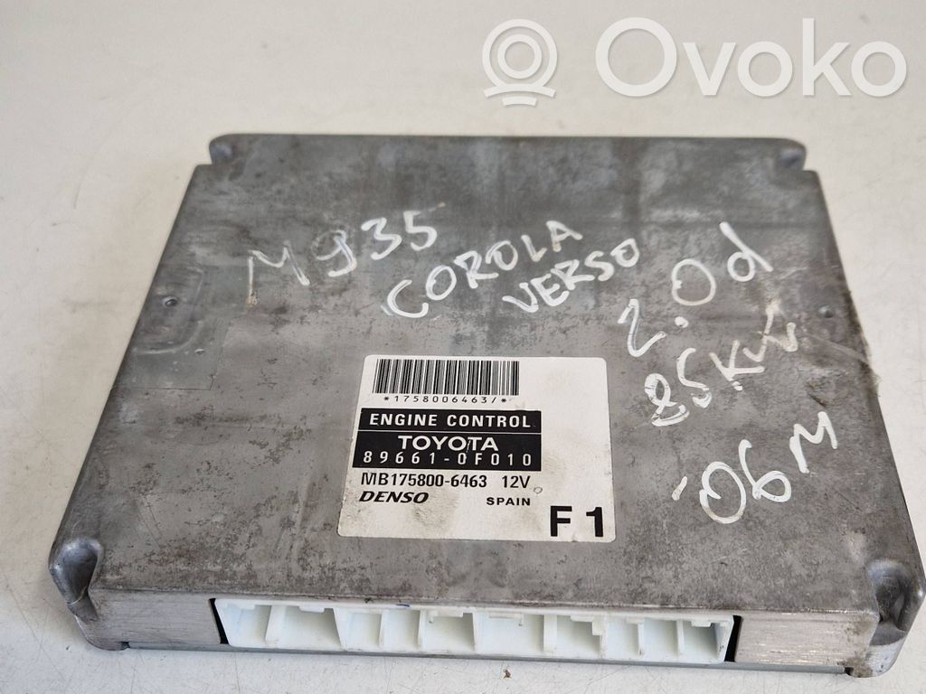 Toyota Corolla Verso AR10 Sterownik / Moduł ECU 