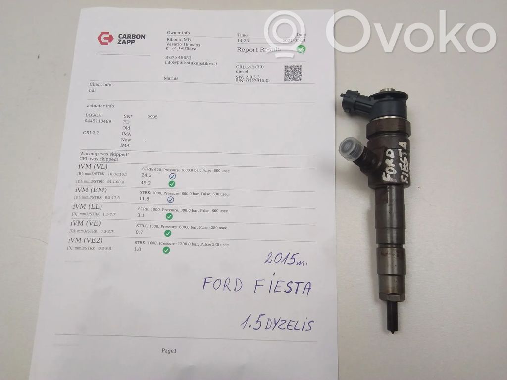 Inyector de combustible   0445110489