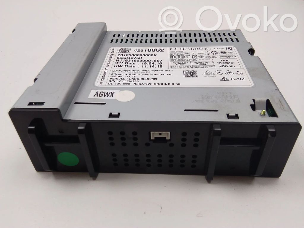 Opel Astra K Unité principale radio / CD / DVD / GPS 