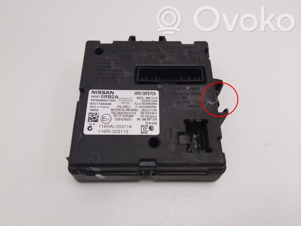 Nissan Micra K14 Unidad de control/módulo del control remoto 