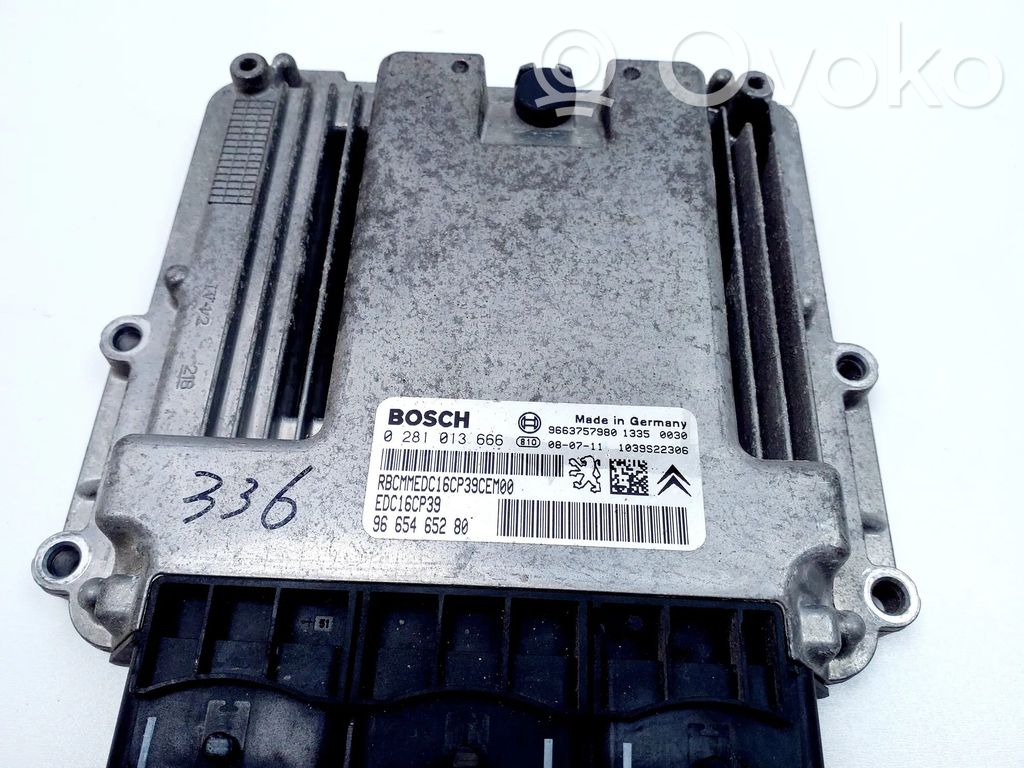 Engine control unit/module   0281013666,13350030,9663757980,9665465280