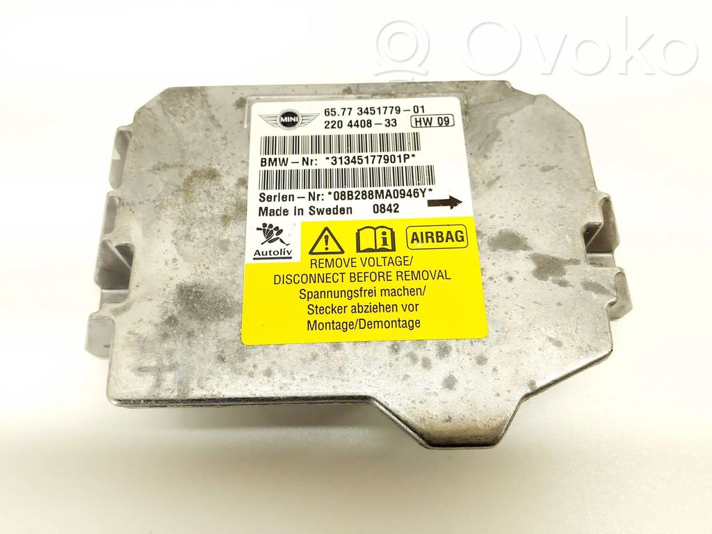 Mini One - Cooper Coupe R56 Airbag control unit/module 