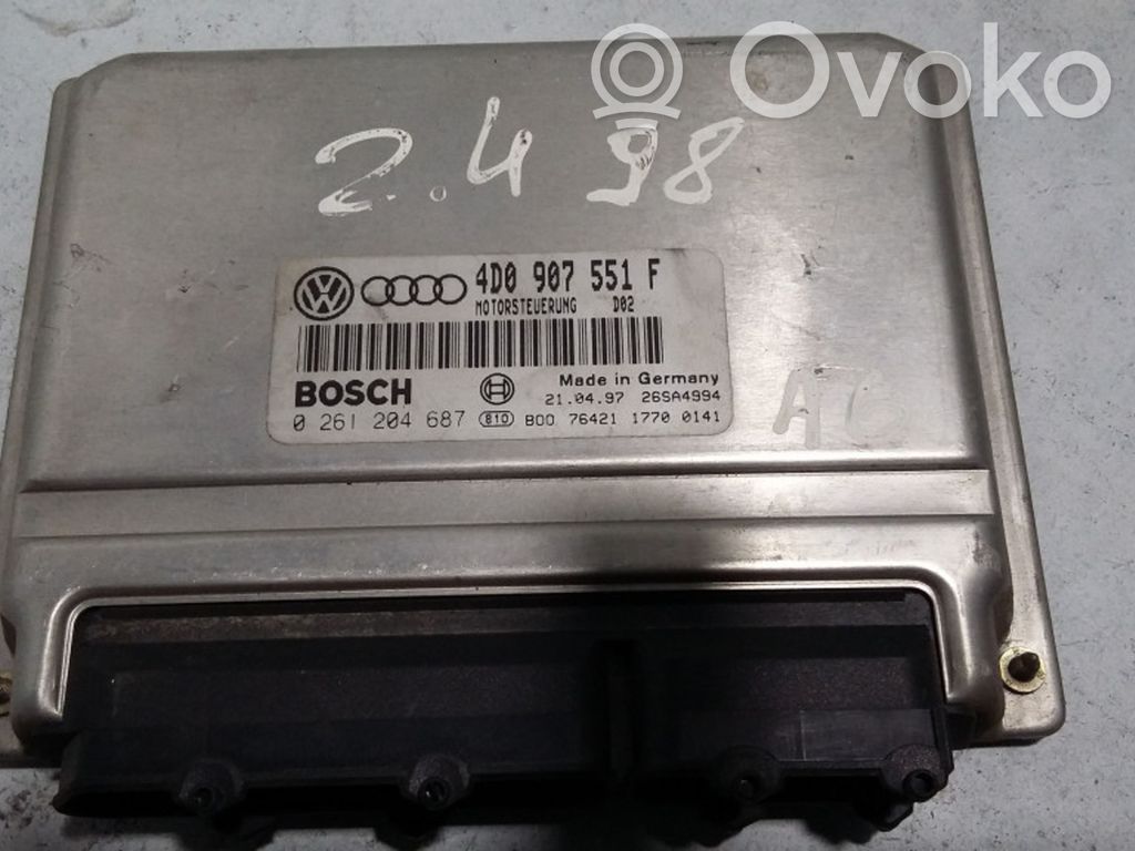 Engine control unit/module   4D0907551F,0261204687