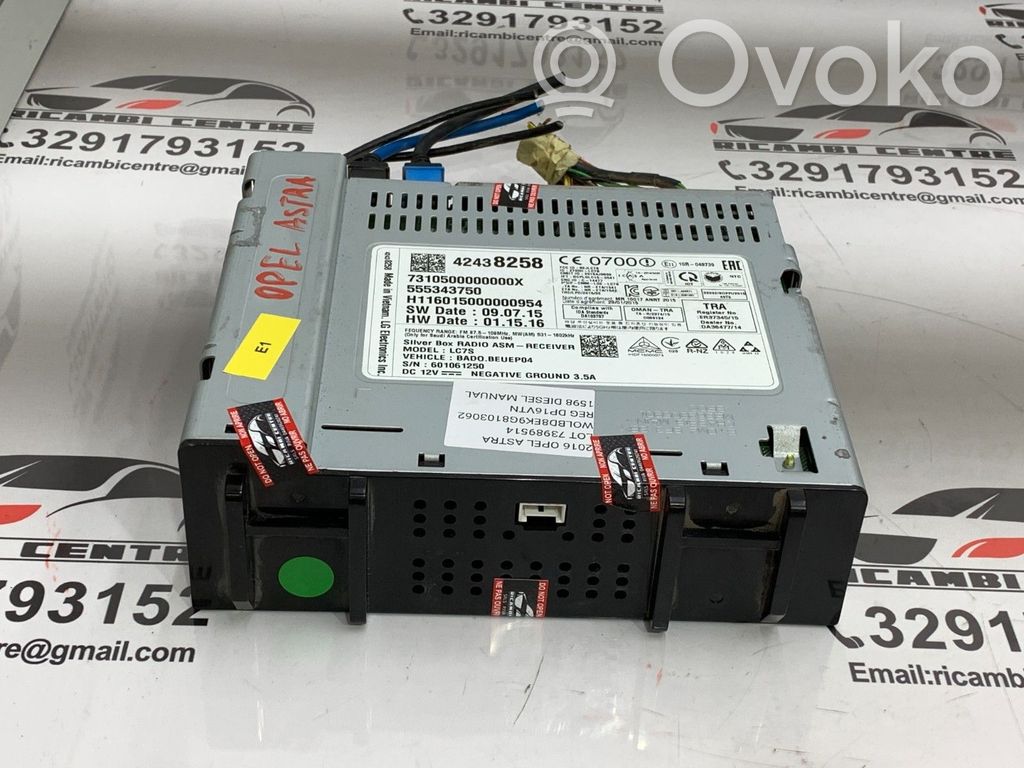 Opel Astra K Moduł / Sterownik GPS 