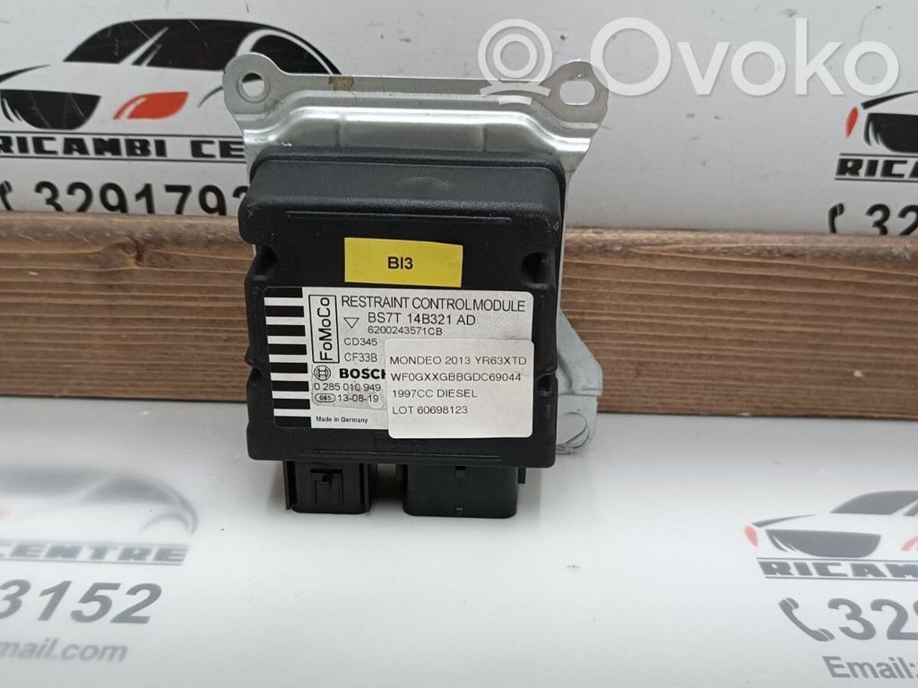 Airbag control unit/module   BS7T14B321AD,0285010949,285010949